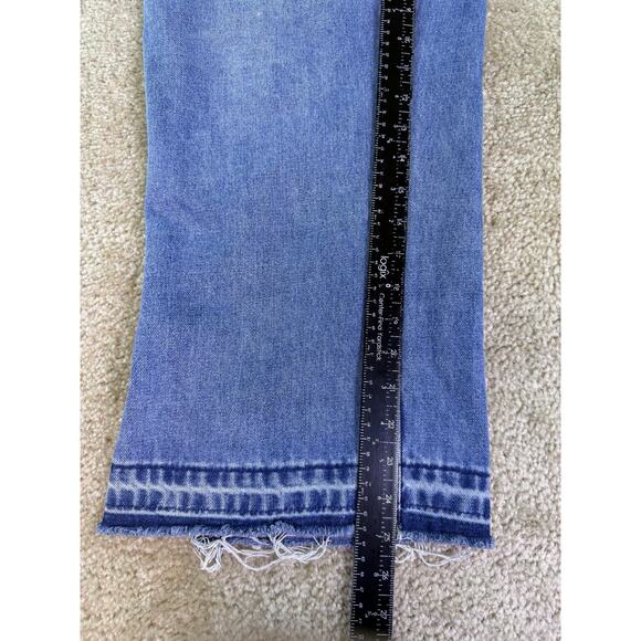 Kensie Blue Distressed Wide Leg Jeans Size 14 But Fit Like A 12 - Picture 13 of 15